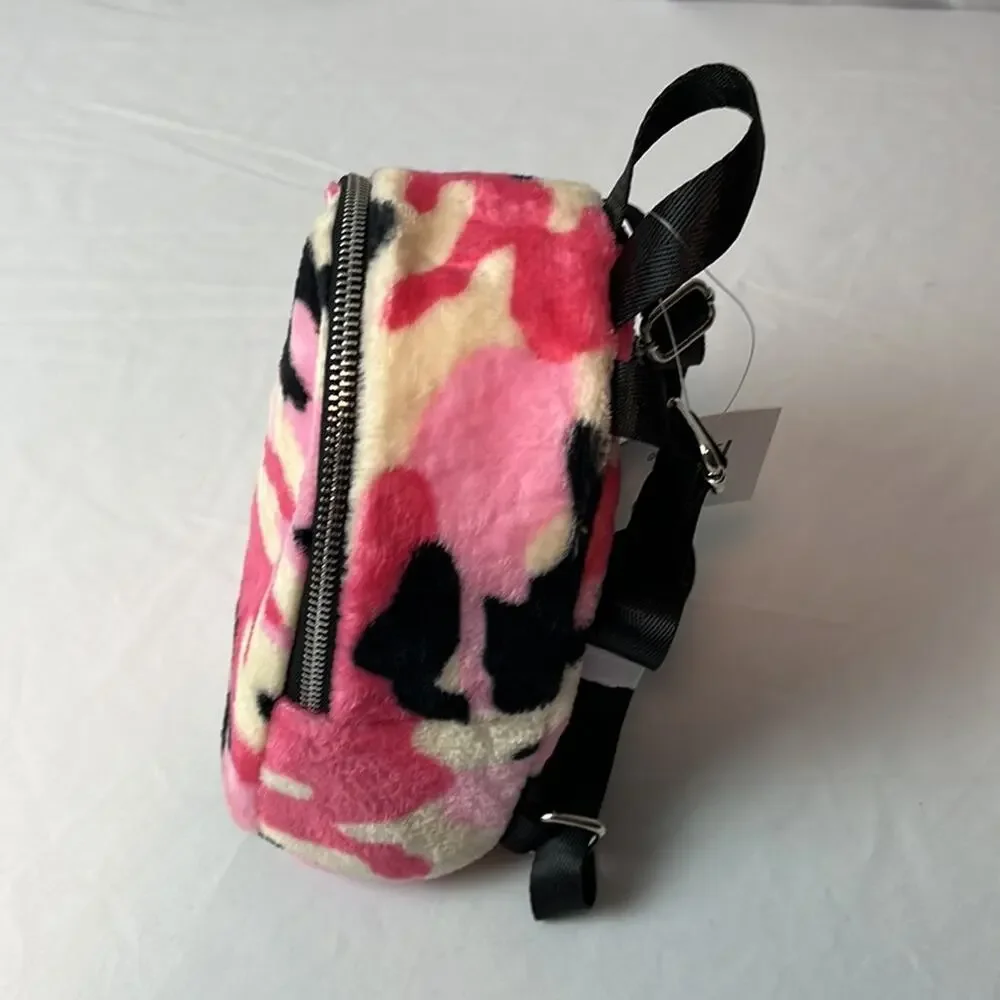 Olivia Miller Girl Camouflage Mini Backpack Pink Black Cream